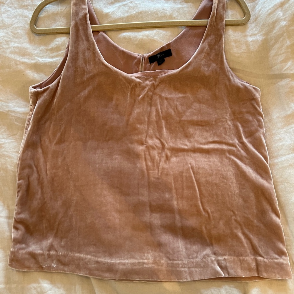 Pink velvet tank from Jcrew